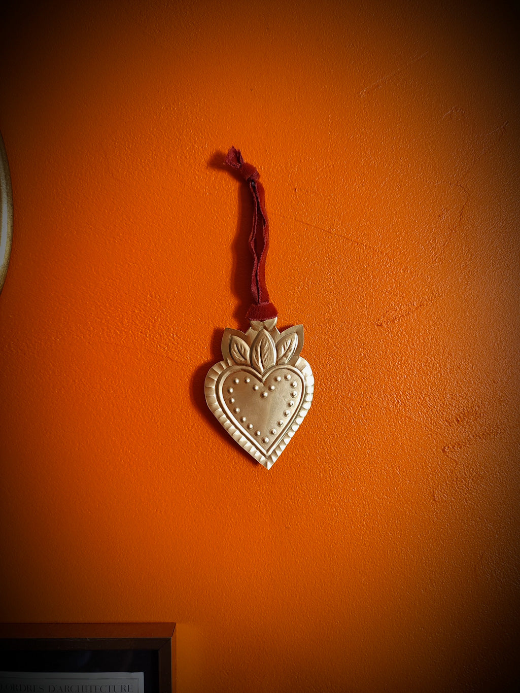 Mini ex-voto Coeur Sacré gaufré