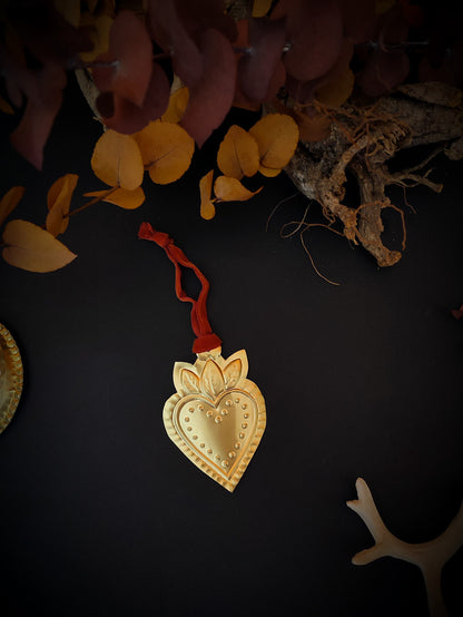 Mini ex-voto Coeur Sacré gaufré