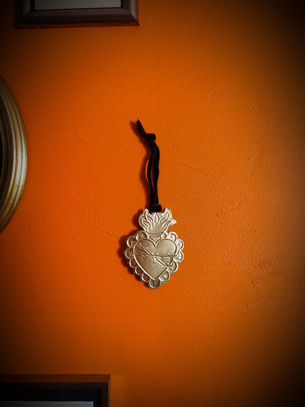Mini ex-voto gaufré Coeur Sacré