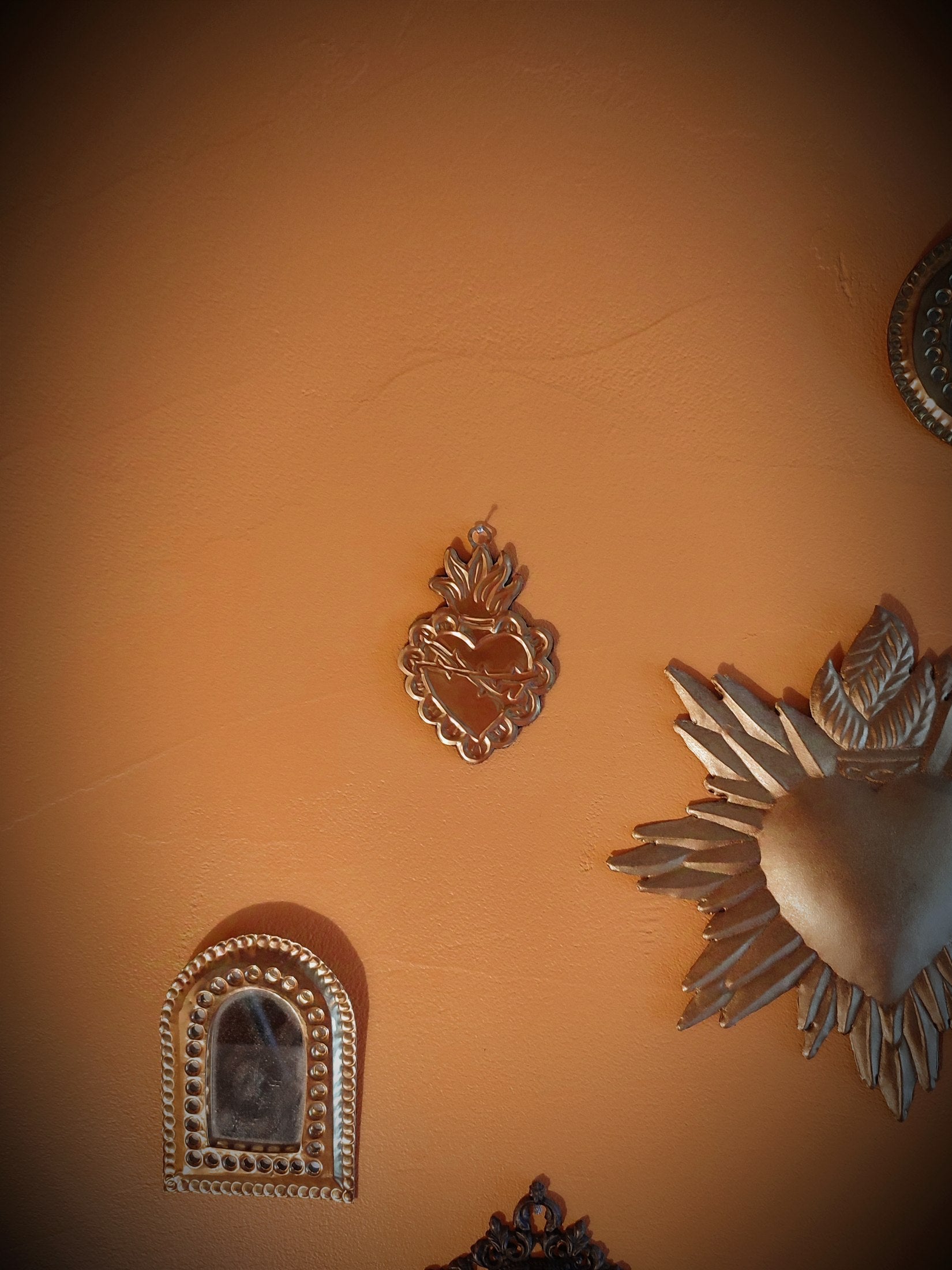 Mini ex-voto gaufré Coeur Sacré