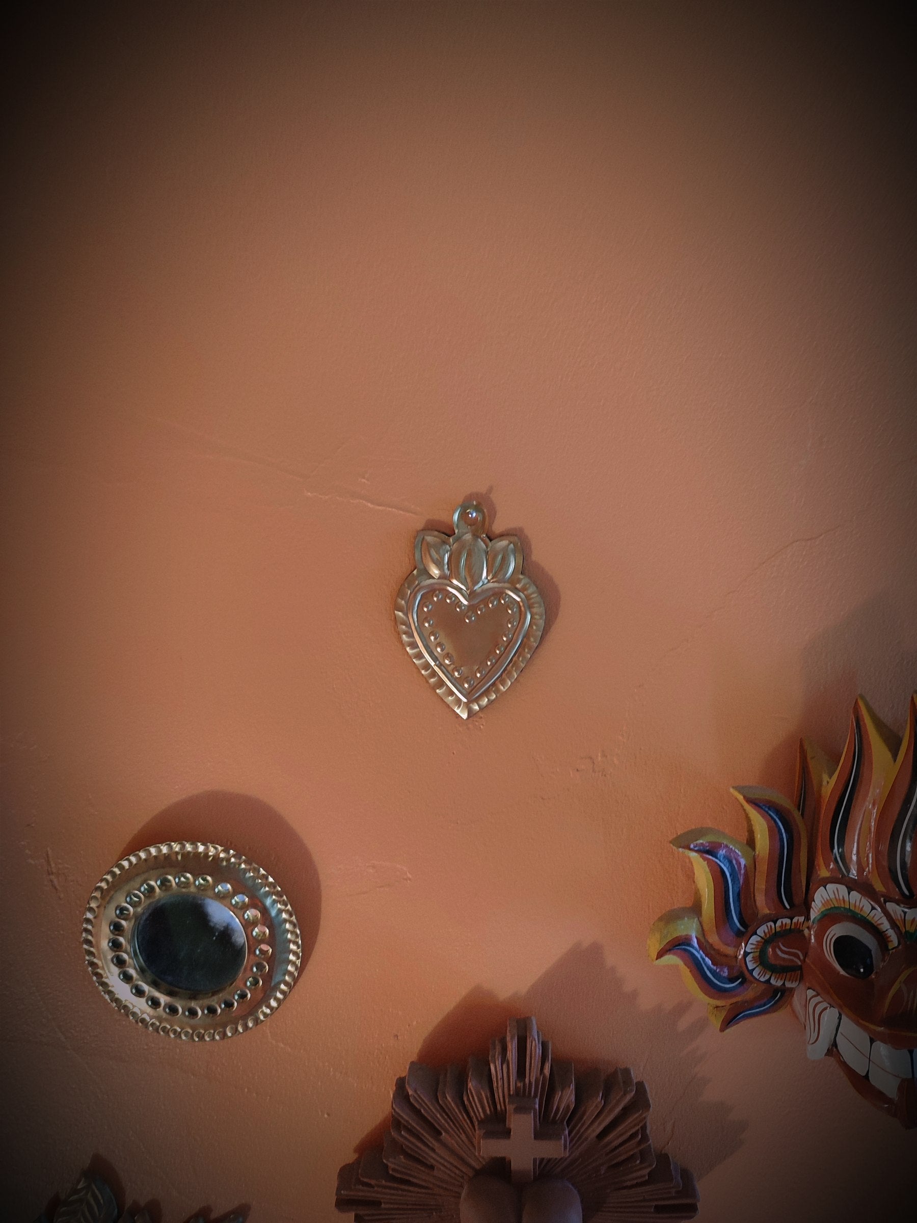 Mini ex-voto gaufré Coeur Sacré