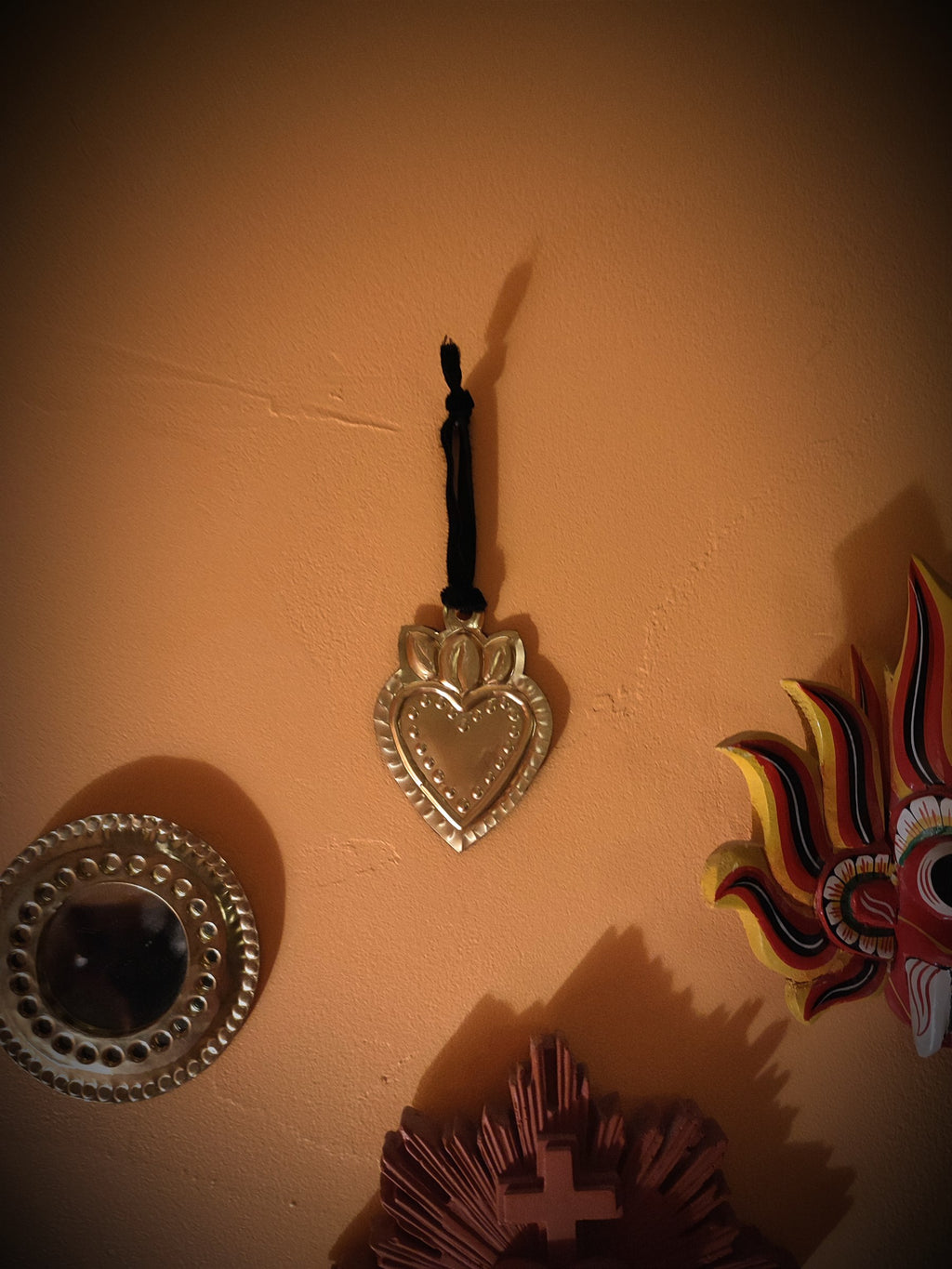 Mini ex-voto gaufré Coeur Sacré